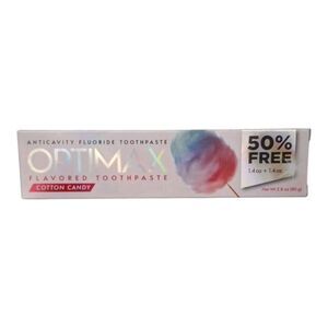 5X Optimax Cotton Candy Flavored Toothpaste 2.8 oz Set Of Five New